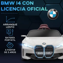 - Coche elécrico BMW i4 Blanco*Homcom Discount