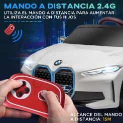 - Coche elécrico BMW i4 Blanco*Homcom Discount