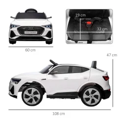 - Coche eléctrico Audi e-tron 12V blanco*Homcom Best