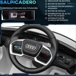 - Coche eléctrico Audi e-tron 12V blanco*Homcom Best