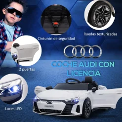 - Coche eléctrico Audi RS e-tron GT blanco*Homcom New