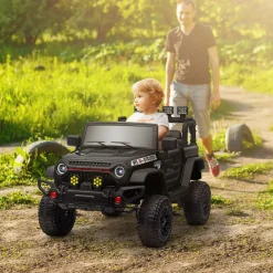 Discount Homcom - Coche eléctrico batería 12 V con mando a distancia Negro Vehículos De Batería O A Pedales
