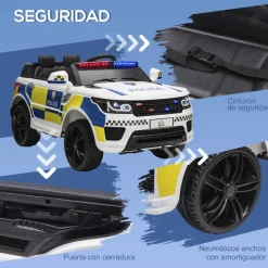 - Coche eléctrico de policía con mando*Homcom Discount
