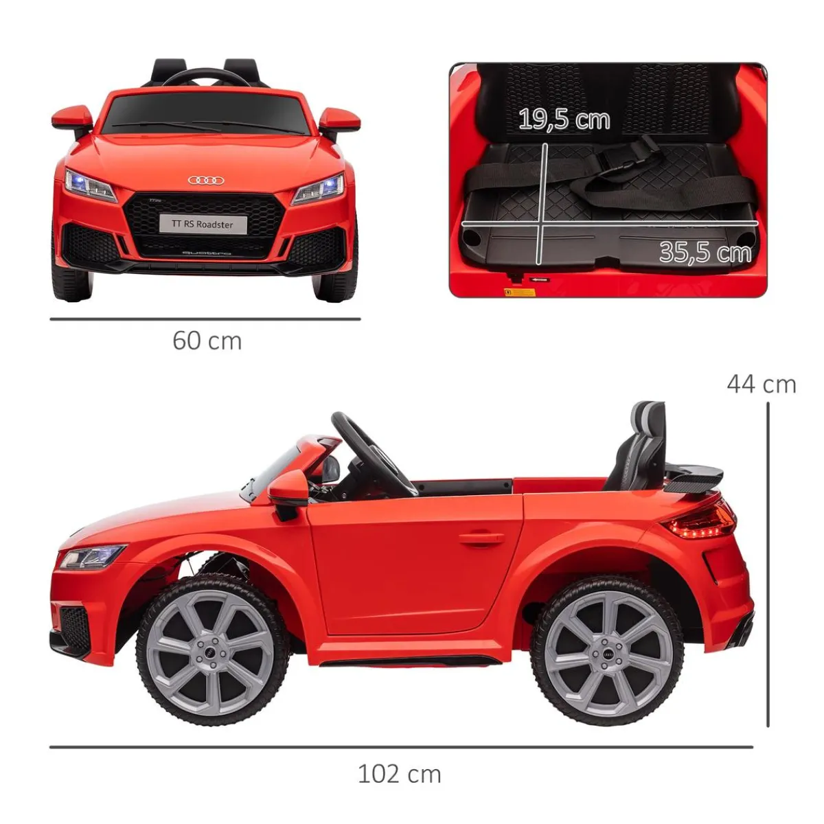 - Coche Eléctrico Infantil Audi TT*Homcom Hot