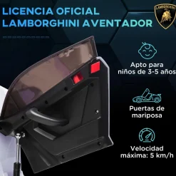 Hot - Coche eléctrico Lamborghini Aventador Blanco 12 V Vehículos De Batería O A Pedales