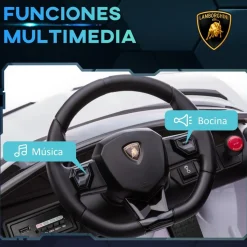 Hot - Coche eléctrico Lamborghini Aventador Blanco 12 V Vehículos De Batería O A Pedales