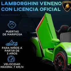 - Coche Eléctrico Lamborghini Veneno Verde*Homcom Discount
