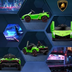 - Coche Eléctrico Lamborghini Veneno Verde*Homcom Discount