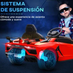Hot - Coche eléctrico Lamborghini Aventador Rojo 12 V Vehículos De Batería O A Pedales