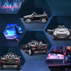 Homcom - Coche eléctrico Mercedes SLC 300 Negro con mando*AIYAPLAY Best