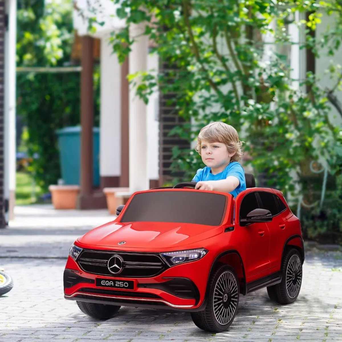 New - Coche Eléctrico Mercedes-Benz EQA Rojo Vehículos De Batería O A Pedales