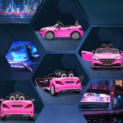 Clearance - Coche eléctrico Mercedes rosa Vehículos De Batería O A Pedales