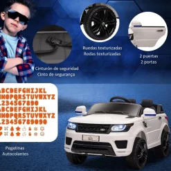 - Coche eléctrico SUV blanco*Homcom