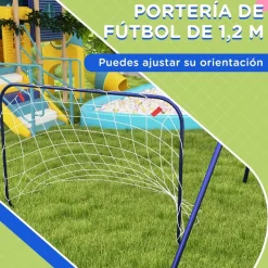 Homcom - Columpio infantil con portería y canasta*Outsunny