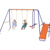 Clearance Homcom - Columpio infantil triple con tobogán Columpios