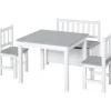 Outlet - Conjunto Infantil Mesa + Banco + 2 sillas madera Estilo De Vida