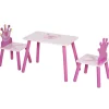 - Conjunto Mesa + 2 Sillas infantiles Madera Princess*Homcom Outlet