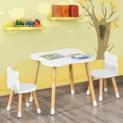 - Conjunto Mesa + 2 Sillas infantiles Madera Estilo De Vida
