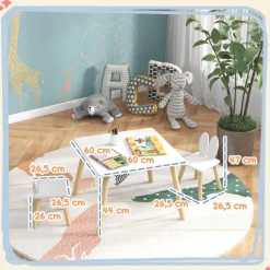 Homcom - Conjunto Mesa + 2 sillas Madera*AIYAPLAY Sale