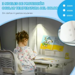 - Conjunto Pupitre reclinable + Silla Gris*Homcom Best