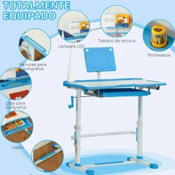 Sale - Conjunto Pupitre reclinable + Silla Azul Estilo De Vida