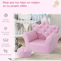 Clearance - Conjunto sillón + puff Rosa Estilo De Vida