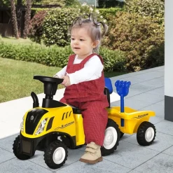 - Correpasillos Tractor con remolque Vehículos De Batería O A Pedales