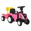 - Correpasillos Tractor con remolque y herramientas Rosa Vehículos De Batería O A Pedales