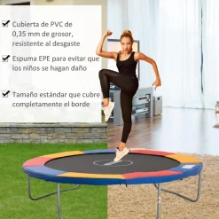 - Cubierta de protección para cama elástica Ø 305 cm multicolor*Homcom Outlet
