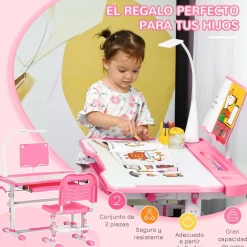 Online - Escritorio y silla ajustables Rosa Estilo De Vida