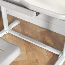 New - Escritorio y silla ajustable Gris y Blanco Estilo De Vida