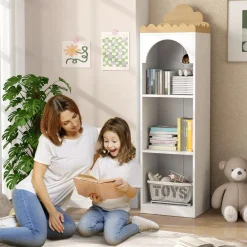 Online Homcom - Estantería infantil 3 niveles Blanco y Natural Estilo De Vida