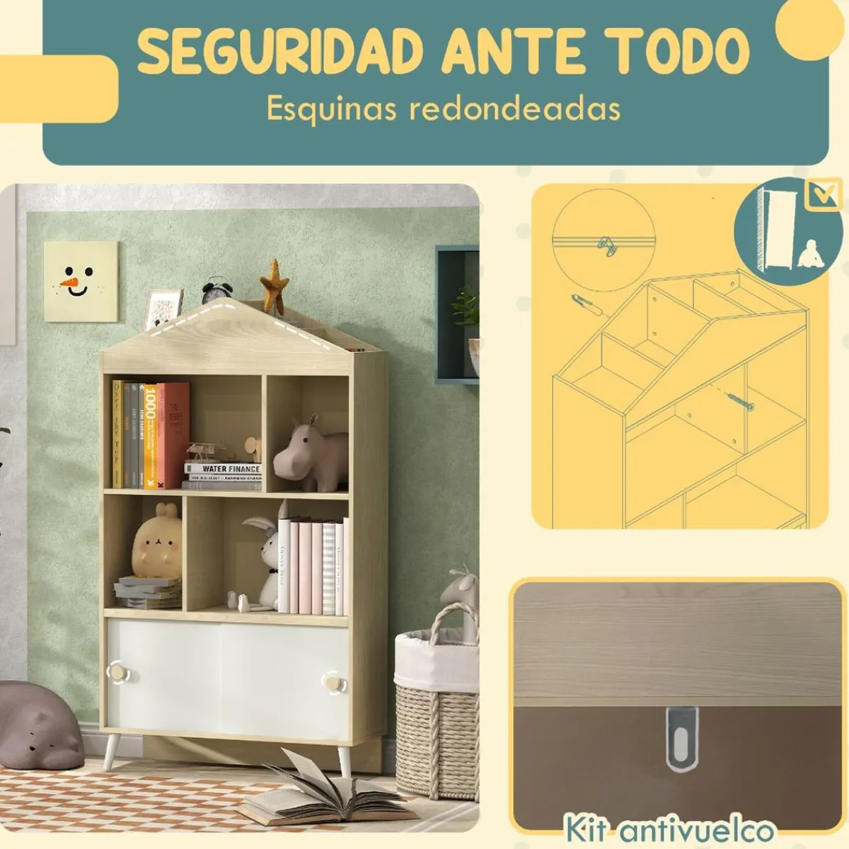 Hot Homcom - Estantería infantil madera Estilo De Vida