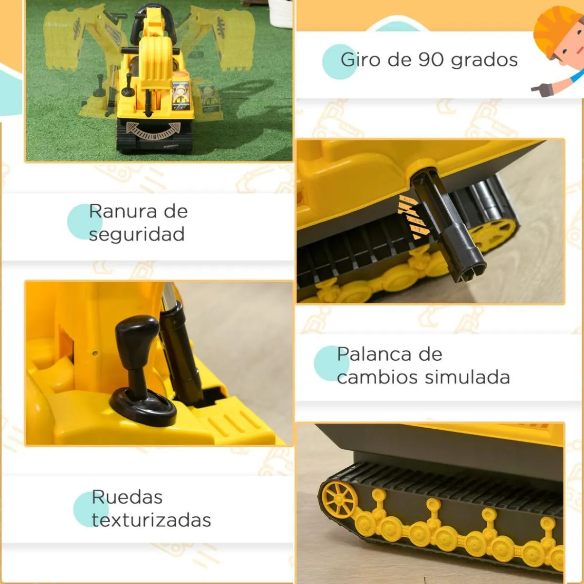 Sale - Excavadora sin pedales con pala delantera Vehículos De Batería O A Pedales