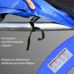 - Funda acolchada de protección borde camas elásticas 366 cm Azul*Homcom Online