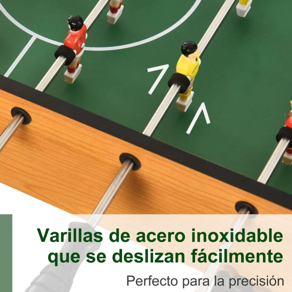 - Futbolín 22 jugadores y 2 marcadores Natural/Negro*Homcom Clearance