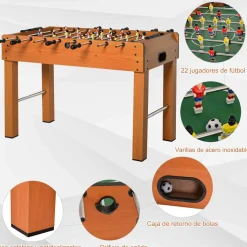 - Futbolín madera 122 x 61 cm*Homcom Hot