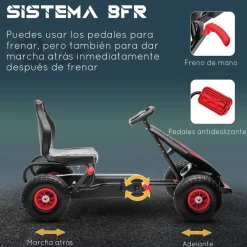- Go Kart con pedales rojo-negro*Homcom Clearance