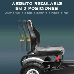 Online - Go Kart con pedales blanco-negro Vehículos De Batería O A Pedales