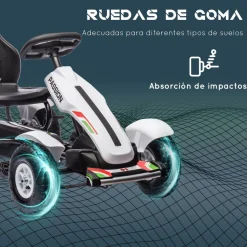 Online - Go Kart con pedales blanco-negro Vehículos De Batería O A Pedales