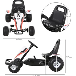 Best - Go Kart infantil pedales Vehículos De Batería O A Pedales