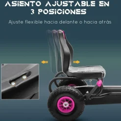 - Kart de pedales Negro/Rosa*Homcom Sale
