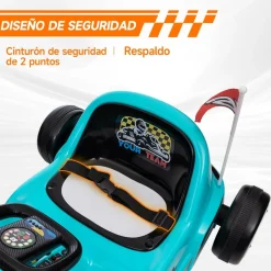 Sale Homcom - Kart eléctrico Azul con luz y música Vehículos De Batería O A Pedales