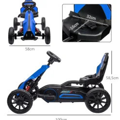 Discount - Kart Eléctrico Azul Vehículos De Batería O A Pedales