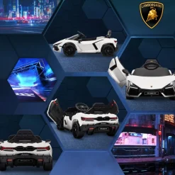 Best Homcom - Lamborghini Revuelto eléctrico Blanco con mando Vehículos De Batería O A Pedales