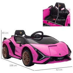 - Lamborghini SIAN eléctrico rosa Vehículos De Batería O A Pedales