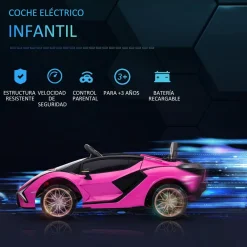 - Lamborghini SIAN eléctrico rosa Vehículos De Batería O A Pedales