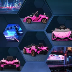 - Lamborghini SIAN eléctrico rosa Vehículos De Batería O A Pedales