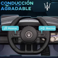 Homcom - Maserati GT2 eléctrico Gris con mando*AIYAPLAY New
