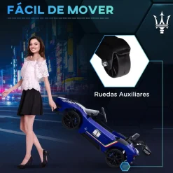 Sale Homcom - Maserati GT2 eléctrico Azul con mando Vehículos De Batería O A Pedales